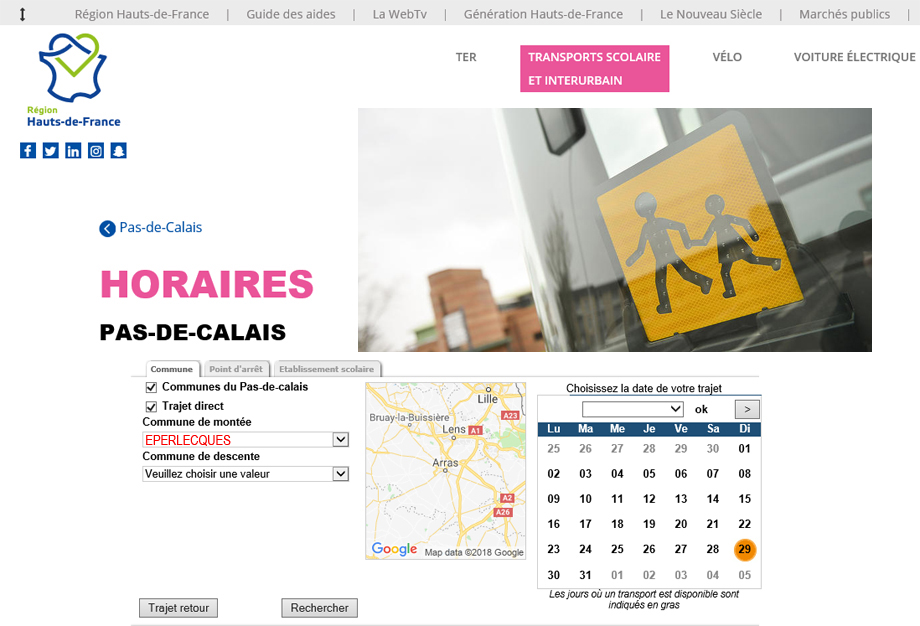 Reseau transport scolaire lacleweb